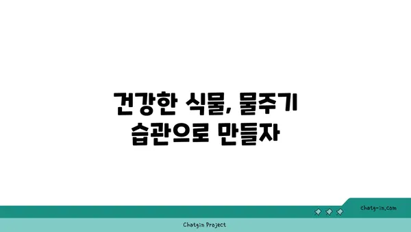 식물을 위한 완벽한 물주기 가이드| 시들지 않고 건강하게 키우는 비법 | 물주기, 식물 관리, 건강한 식물