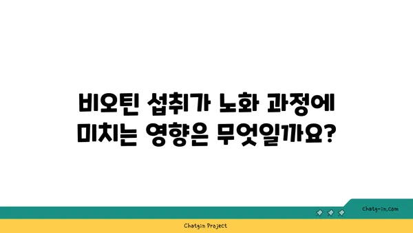 비오틴, 노화 방지에 효과적인가요? | 비오틴, 노화, 건강, 영양