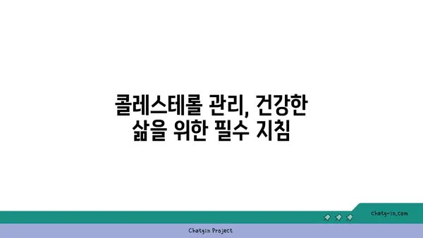 콜레스테롤 걱정 끝! 3가지 효과적인 도구로 건강 되찾기 | 콜레스테롤 관리, 건강 식단, 운동, 건강 정보