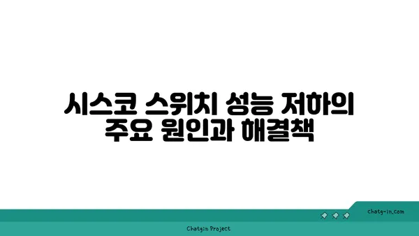 시스코 스위치 네트워크 성능 최적화| 필수 요소와 실질적인 팁 | 네트워크 관리, 성능 향상, 문제 해결