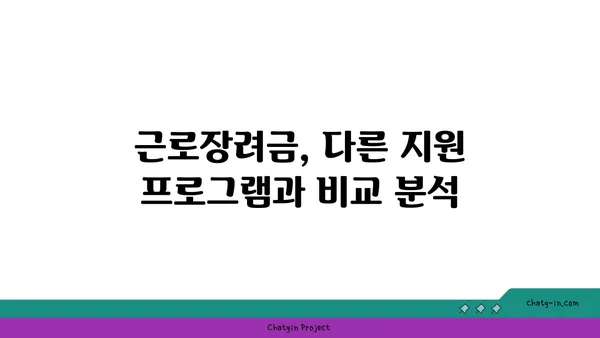 근로장려금 vs 기타 지원 프로그램| 나에게 맞는 혜택 찾기 | 지원 대상, 신청 방법, 차이점 비교