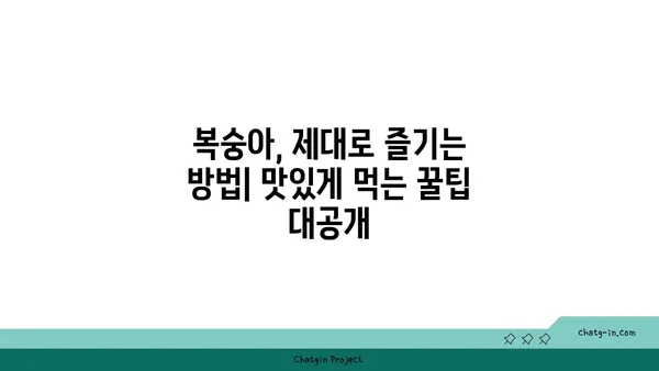 복숭아의 맛있는 비밀| 건강과 즐거움을 위한 과일 | 복숭아 효능, 복숭아 맛있게 먹는법, 복숭아 고르는법