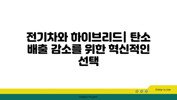 하이브리드 자동차와 공유 자동차| 지속 가능한 이동성의 미래 | 친환경, 카셰어링, 전기차, 탄소 배출 감소