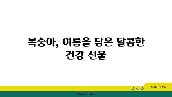 복숭아의 햇볕 맛, 그 속에 담긴 비밀| 영양학적 가치와 맛의 조화 | 복숭아, 건강, 영양, 맛, 효능