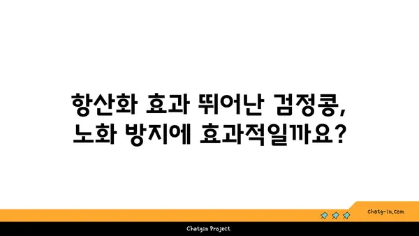 검정콩의 건강 효능| 과학적 근거와 영양적 가치 | 건강, 영양, 식단, 항산화, 혈당 조절