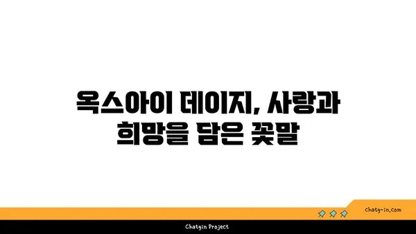 옥스아이 데이지의 꽃말과 축제| 사랑과 희망을 전하는 아름다움 | 옥스아이 데이지, 꽃말, 축제, 의미, 전설