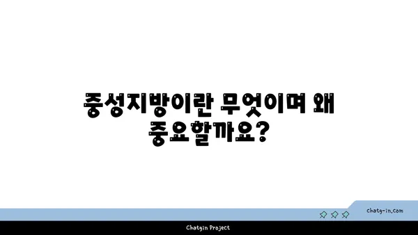 중성지방 완벽 가이드| 이해하기 쉽게 설명하는 모든 것 | 건강, 혈액 검사, 고지혈증, 관리 방법, 식단