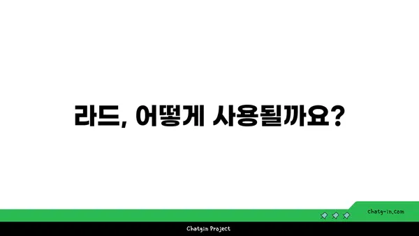 라드가 궁금하다면? | 라드, 뜻, 유래, 활용, 정보