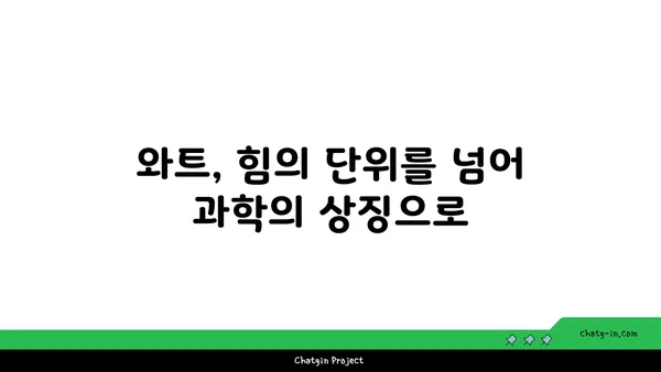 와트| 역사 속 발자취와 현대 사회의 의미 | 에너지, 단위, 과학, 역사