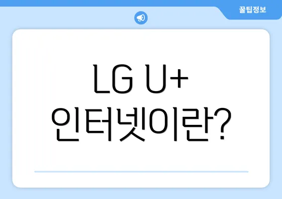 LG U+ 인터넷이란?