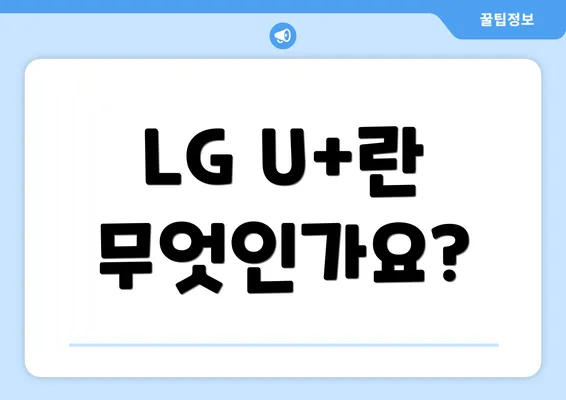 LG U+란 무엇인가요?