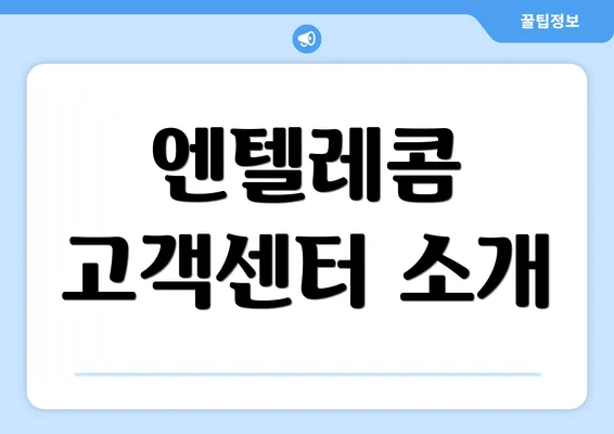 엔텔레콤 고객센터 소개