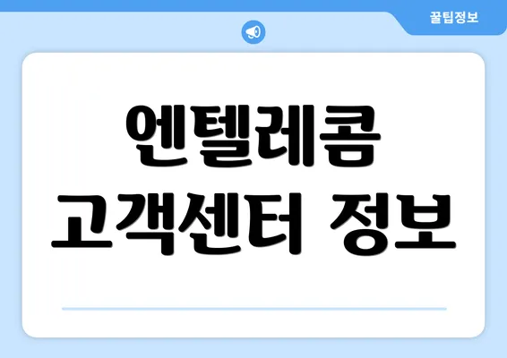 엔텔레콤 고객센터 정보