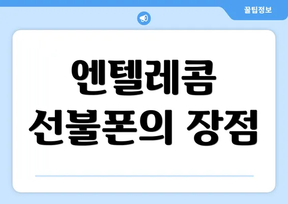 엔텔레콤 선불폰의 장점