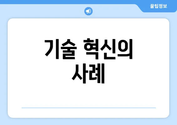 기술 혁신의 사례