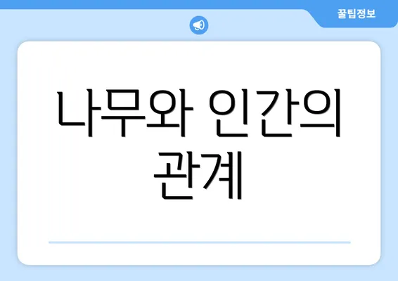 나무와 인간의 관계