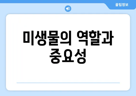 미생물의 역할과 중요성
