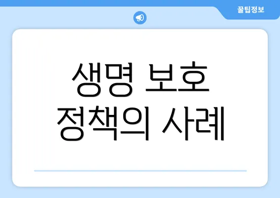 생명 보호 정책의 사례