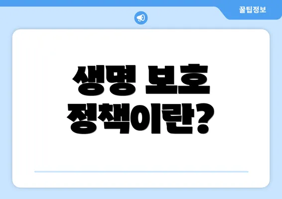 생명 보호 정책이란?