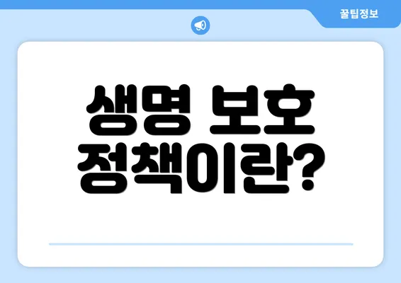 생명 보호 정책이란?