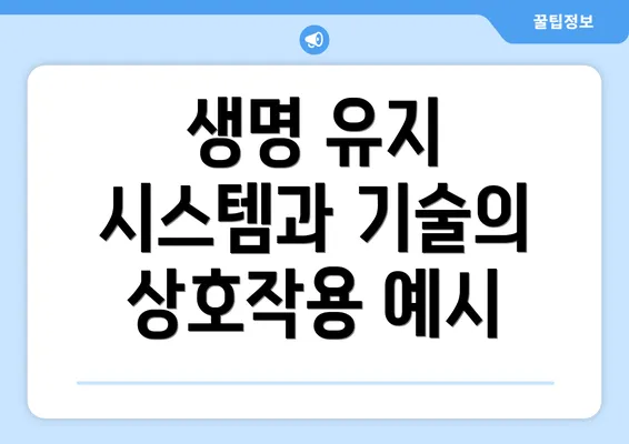 생명 유지 시스템과 기술의 상호작용 예시
