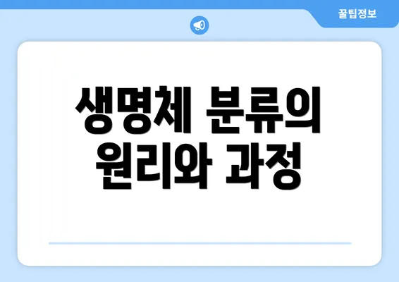 생명체 분류의 원리와 과정