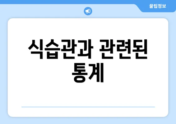 식습관과 관련된 통계