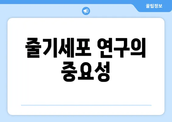 줄기세포 연구의 중요성