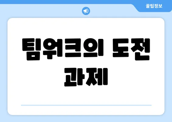 팀워크의 도전 과제