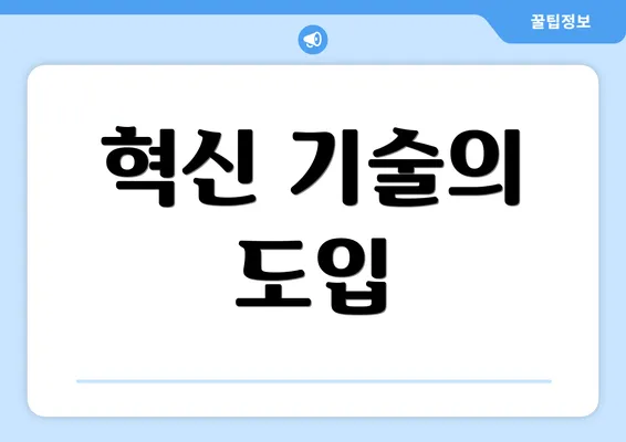 혁신 기술의 도입