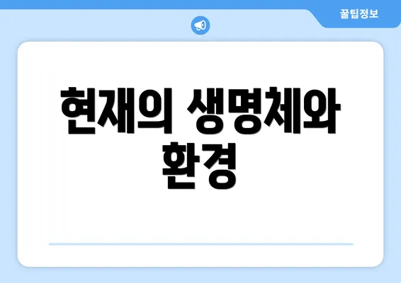 현재의 생명체와 환경