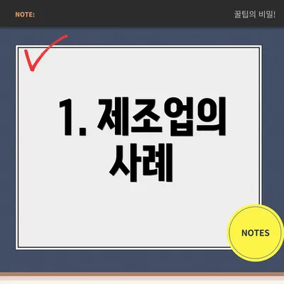 1. 제조업의 사례