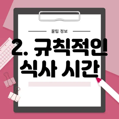 2. 규칙적인 식사 시간