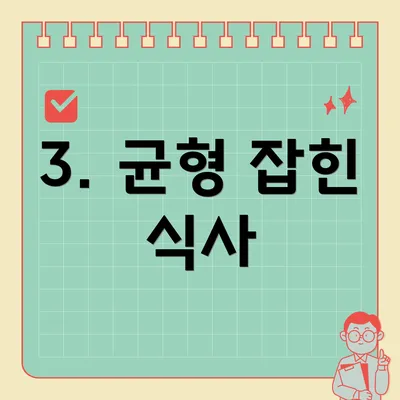 3. 균형 잡힌 식사