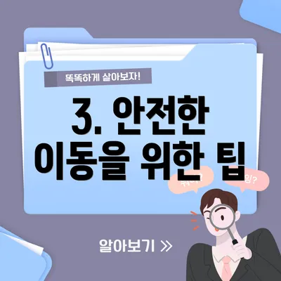 3. 안전한 이동을 위한 팁
