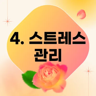 4. 스트레스 관리
