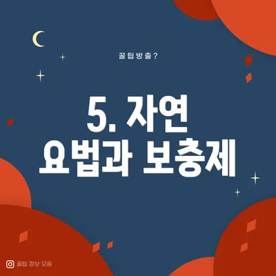 5. 자연 요법과 보충제