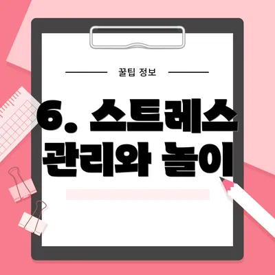 6. 스트레스 관리와 놀이