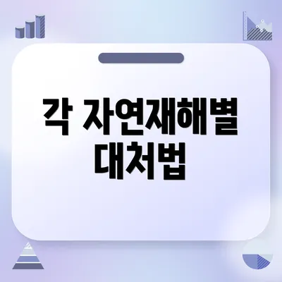 각 자연재해별 대처법