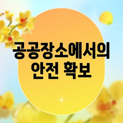 공공장소에서의 안전 확보
