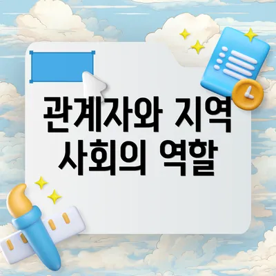 관계자와 지역 사회의 역할