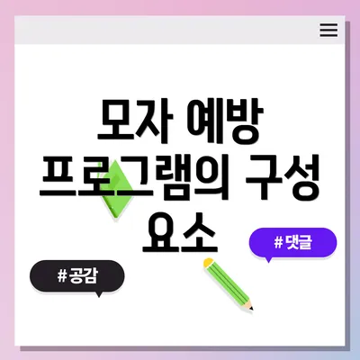 모자 예방 프로그램의 구성 요소