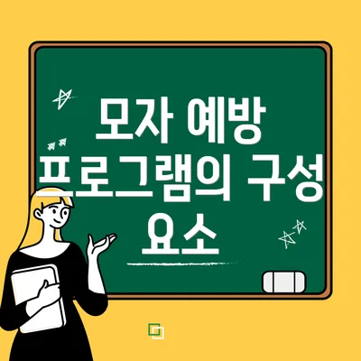 모자 예방 프로그램의 구성 요소