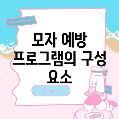 모자 예방 프로그램의 구성 요소
