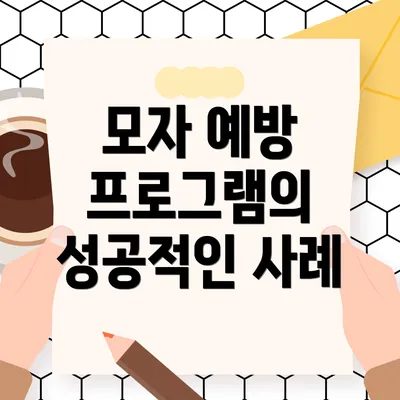 모자 예방 프로그램의 성공적인 사례