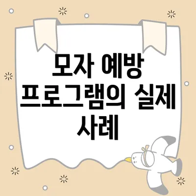모자 예방 프로그램의 실제 사례