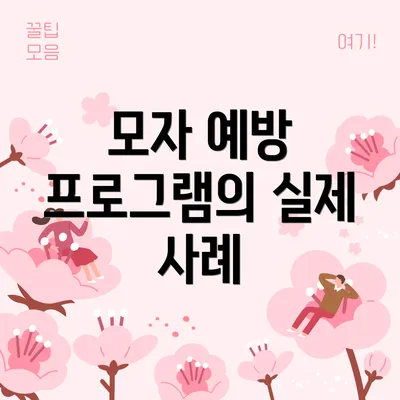 모자 예방 프로그램의 실제 사례