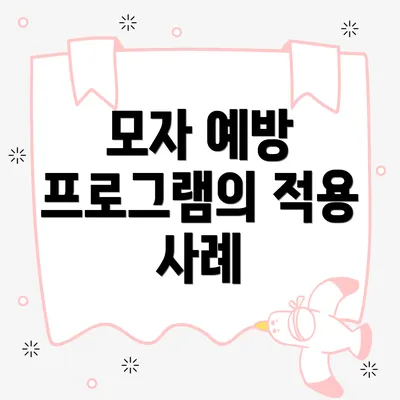 모자 예방 프로그램의 적용 사례