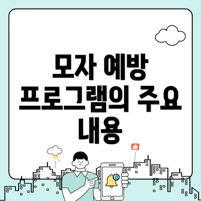 모자 예방 프로그램의 주요 내용