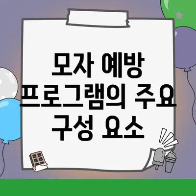 모자 예방 프로그램의 주요 구성 요소